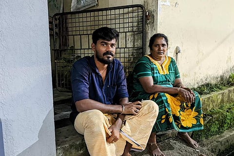 Selvaraj and Palaniamma at Palaniamma's house in Kathrikadavu, Ernakulam