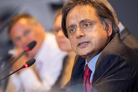 A file image of Congress Thiruvananthapuram MP Shashi Tharoor: Shashi Tharoor-led Parliamentary panel to meet on Pegasus row