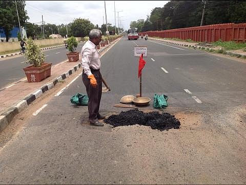 Road doctor: The Hyderabad man who quit his job to fix potholes with his pension money