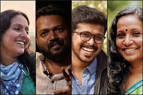 Collage of four filmmakers