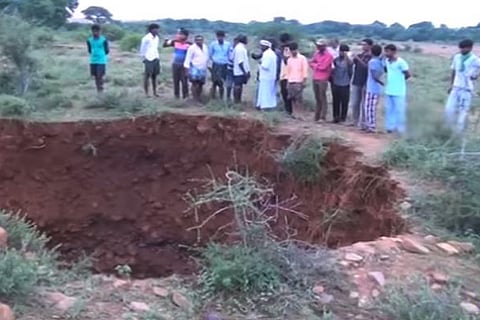 Sinkholes scare residents in Andhra's Kadapa district