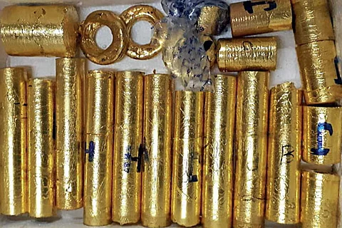 Gold smuggled in diplomatic baggage