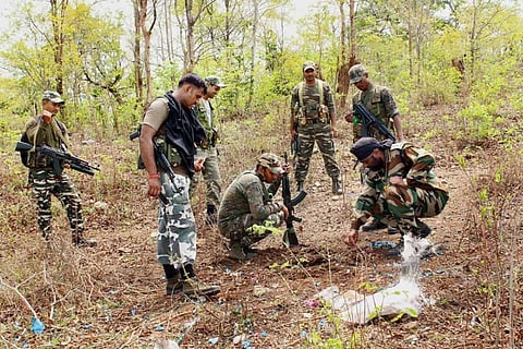 Representative image of security forces tracking Maoists