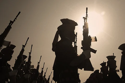 Indian soldiers at a parade