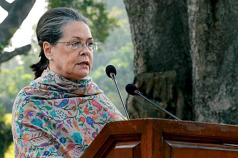 Congress president Sonia Gandhi