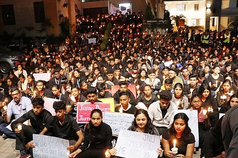 JNU Violence: Bengaluru’s St Joseph’s College students hold candle light vigil