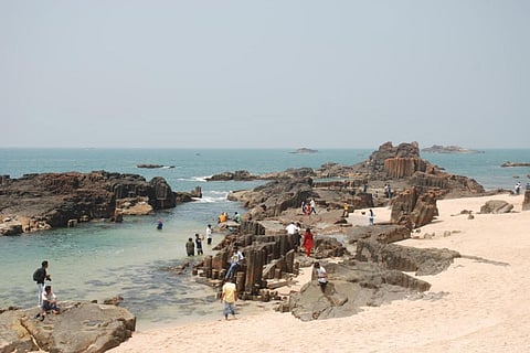 Rock formations at St Mary's Island