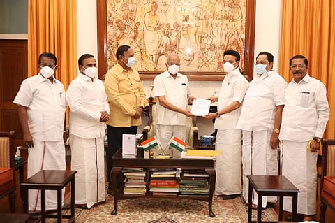 DMK submits doc of corruption allegations against AIADMK to TN Governor, seeks action