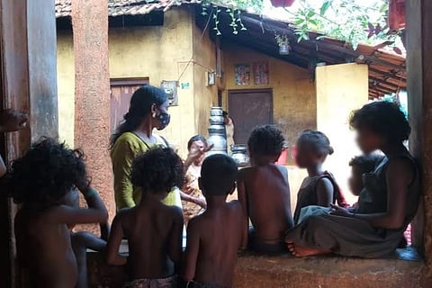 Children at Nilambur hamlet