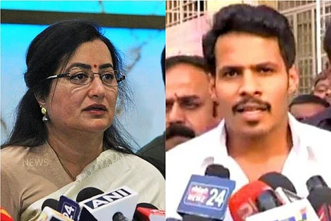 Supporters of Sumalatha and Nikhil Kumaraswamy clash in Mandya