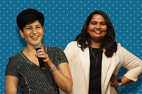 Stand up comics Neeti Palta and Sumukhi Suresh