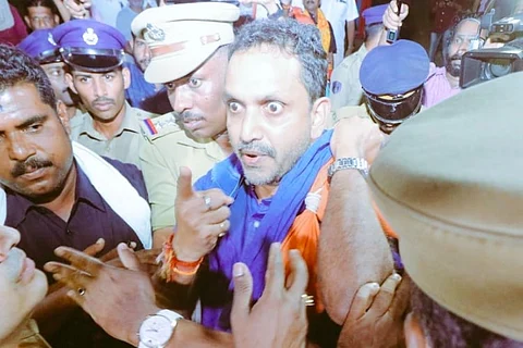 Kerala govt says cops didn't desecrate Surendran's irumudikettu, produce video proof