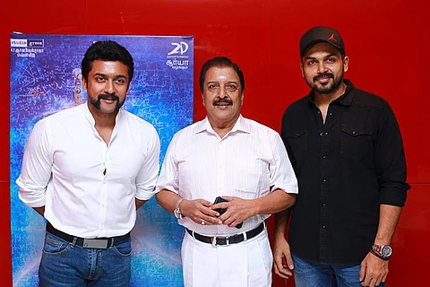 Suriya, Karthi and Sivakumar donate 10 lakhs to FEFSI
