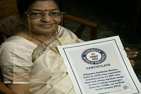 Singer P Susheela enters Guinness for record number of songs in multiple languages
