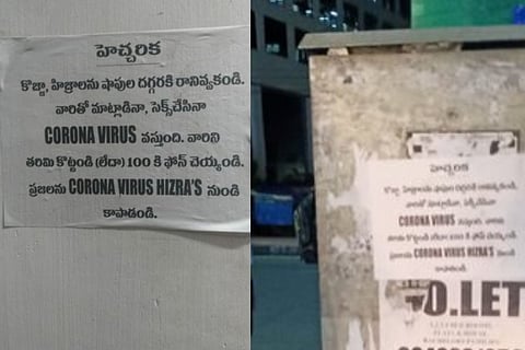 Miscreants put up posters in Hyderabad inciting violence against the trans community