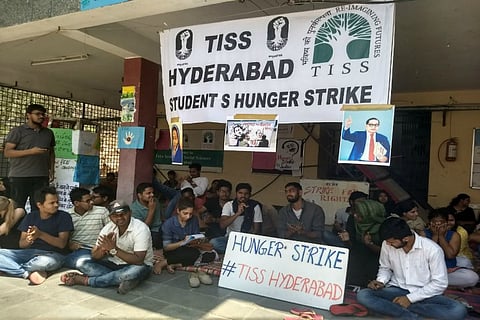 TISS Hyderabad students intensify protests, go on hunger strike
