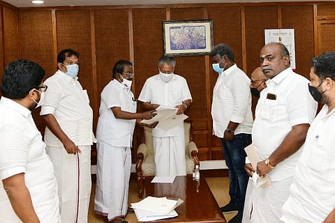 Kerala Chief Minister Pinarayi Vijayan meeting DMK team