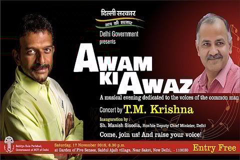 AAP govt provides stage to TM Krishna after AAI cancels his event