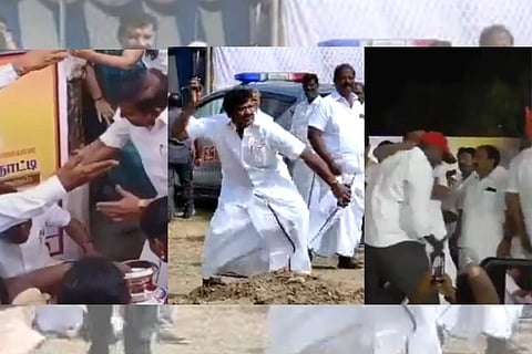 TN Ministers draw flak over rude behaviour, shoving party cadres in public events