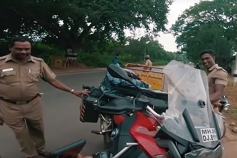 TN police stop YouTube vlogger riding BMW bike, make a surprising request