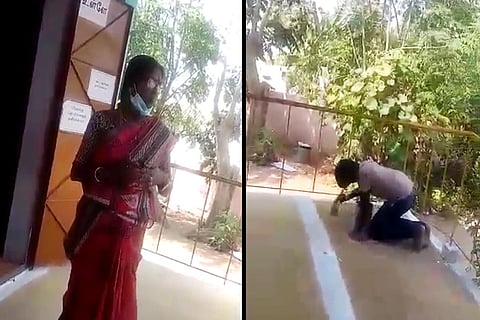 Erode students painting floor controversy