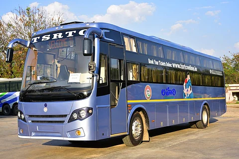 A TSRTC AC sleeper bus