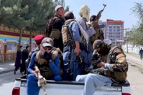 Taliban fighters in Kabul