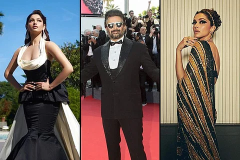 Actors Tamannaah Bhatia (L), Madhavan, Deepika Padukone (R)