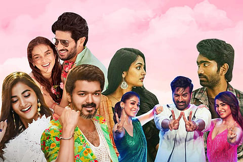 Collage of popular Tamil romantic films from 2022