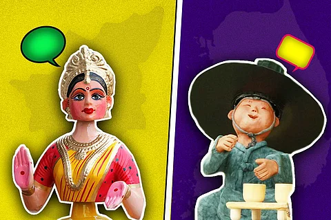 Thanjavur bommai and Hanji doll