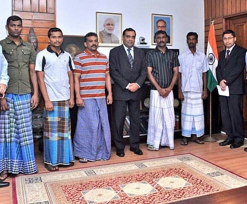 Images of Tamil Nadu's fishermen returning home from Sri Lanka