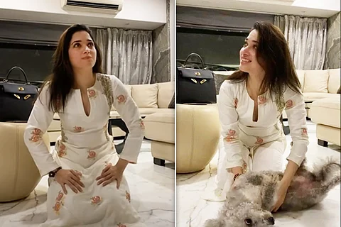 Tamannaah at her home
