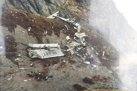 Wreckage of Tara Airlines airplane