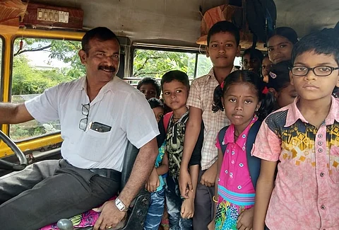 Udupi teacher buys bus, turns driver - all to ensure students don’t drop out of school