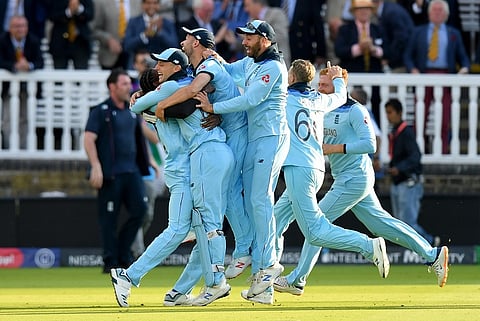 England beat New Zealand in dramatic 'super over' to clinch first World Cup title