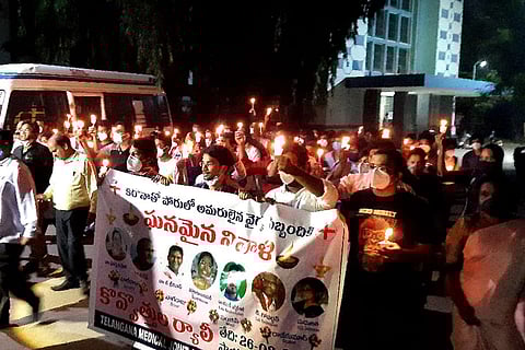 Doctors protest in Telangana