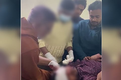 Security guard at Telangana govt hospital sutures head wound