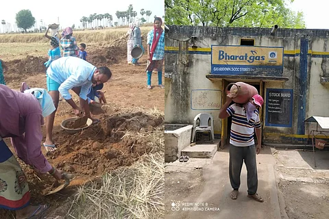 Vemula srinivas (left) and Sheikh Zaheer Ahmed (right) both teachers took up other work due to unpaid salaries