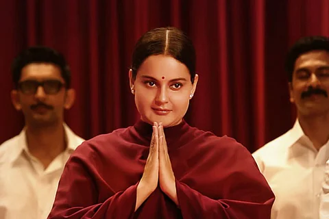 Thalaivi poster featuring Kangana Ranaut