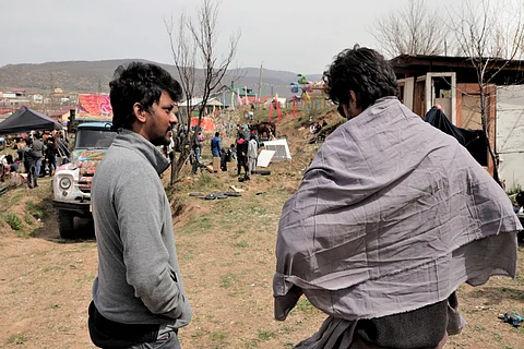 Vijay and Nelson DIlipkumar seen in the photo taken at the sets of 'Thalapathy 65' in Georgia.