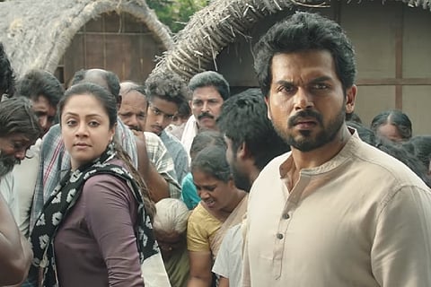 ‘Thambi’ review: Jyothika-Karthi’s slow family drama is elevated by its plot twists