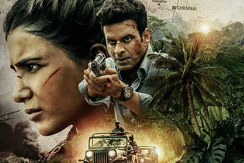 Samantha and Manoj Bajpayee in Family Man Season 2 poster