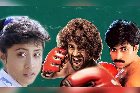 Ashwini Nachappa, Vijay Devarakonda and Pawan Kalyan posing for a picture