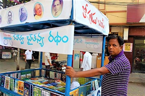 For the love of reading: How this Telangana man uses a pushcart to promote books