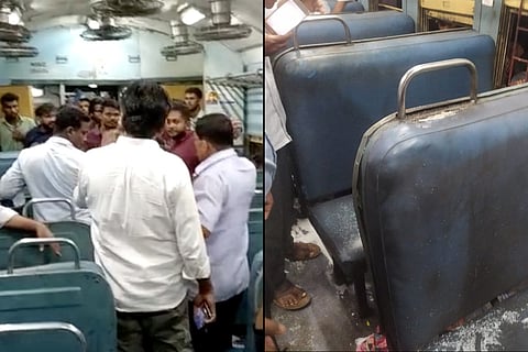 Kerala train incident, image from inside the train