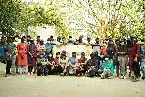 Team of volunteers who mapped trees in Fort Kochi