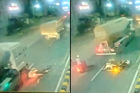 CCTV footage of the accident