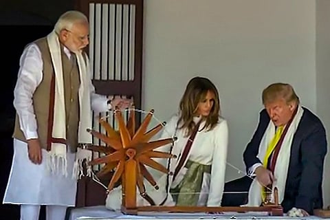 'My great friend Modi': What Trump wrote in the guest book at Sabarmati Ashram