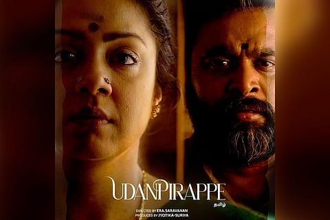 Jyotika and Sasikumar in poster of Udanpirappe