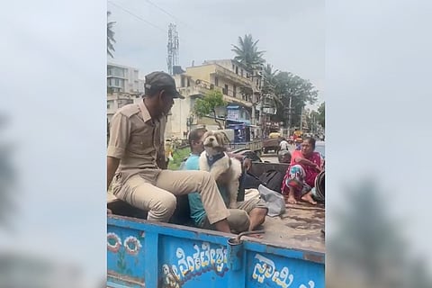 Unacademy CEO atop a tractor in floods